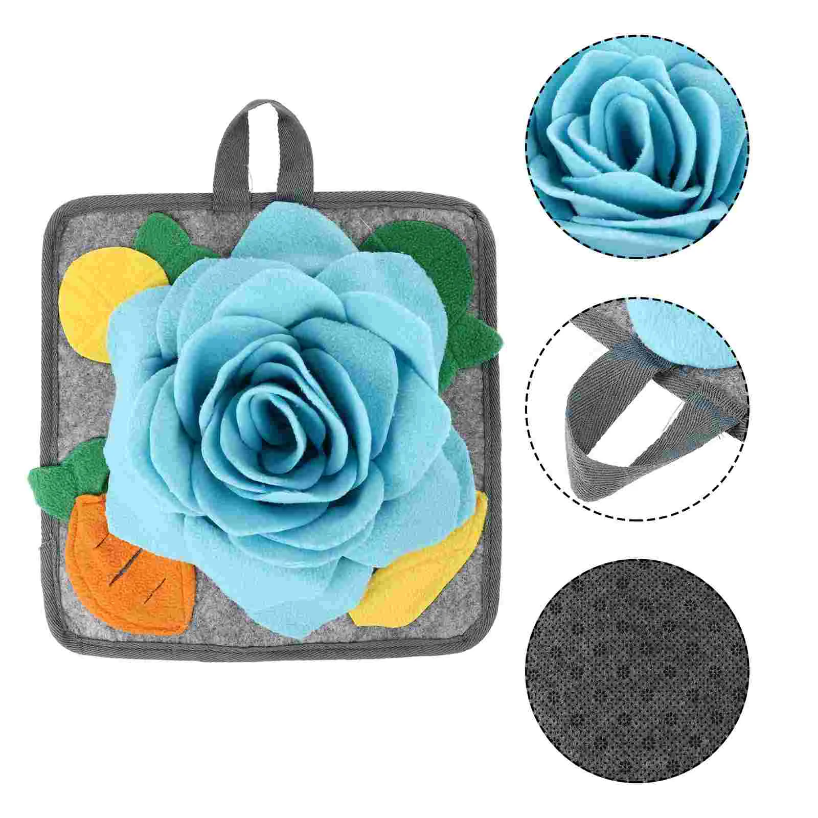 

Rabbit Sniffing Pad Pet Snuffle Intelligence Toy for Training Bunny Foraging Mat Area Rugs Washable