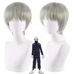 Anime Jujutsu Kaisen Inumaki Toge Wig Beige Gray Wig Fushiguro Megumi Gojo Satoru Cosplay Hair Synthetic Cosplay Wig