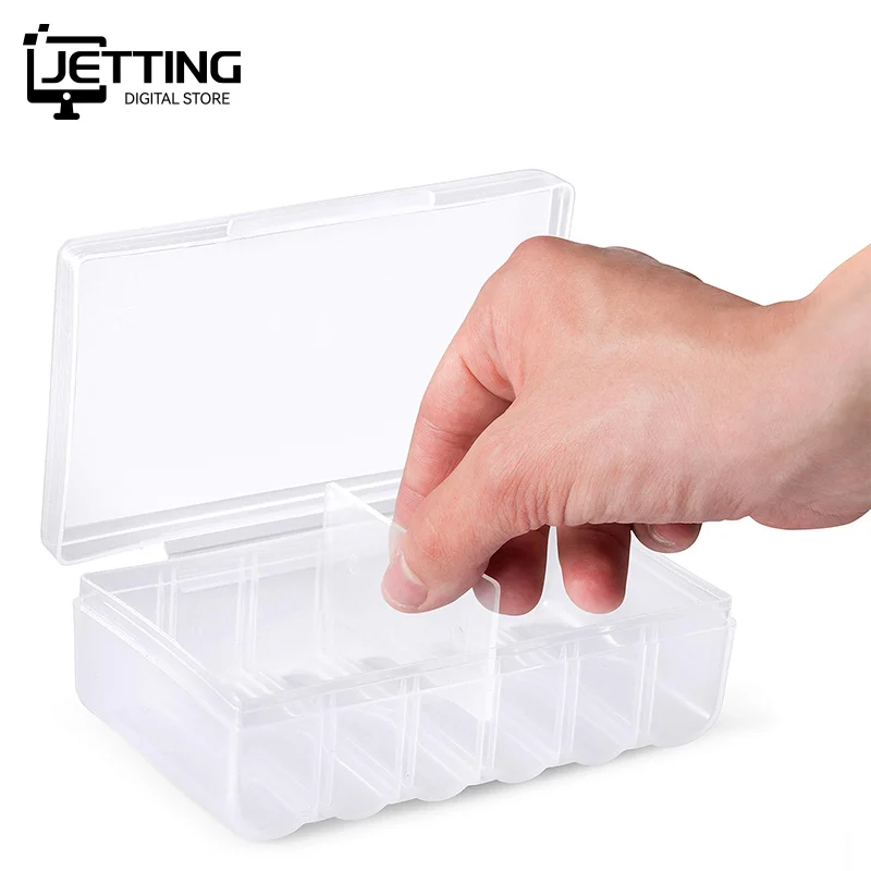 6 Slots Transparent Battery Storage Case Holder Hard Plastic Case Storage Battery Box For AA/AAA Battery Organizer Box