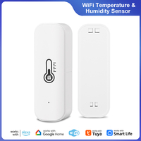 Tuya WiFi Indoor Smart Temperature and Humidity Sensor Hygrometer Battery Powered APP Monitoring For Alexa Google Home Voice