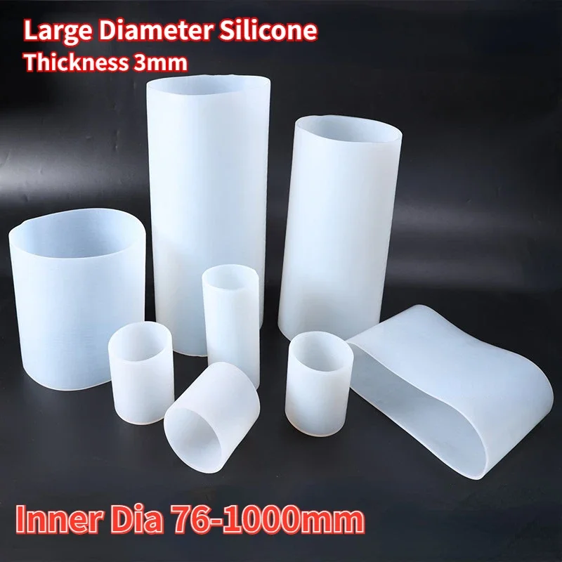 

1Meter High Temp Resistant Large Diameter Silicone Rubber Soft Hose Oversize Pipe Tube Inner Dia 76-1000mm Thickness 3mm