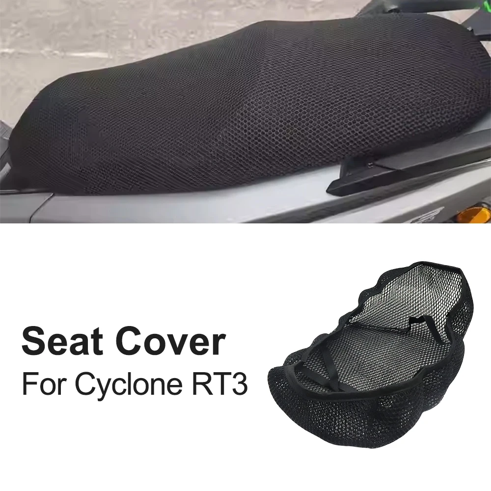 

For Cyclone RT3 Motorcycle Seat Cover 3D Mesh Fabric Non-Slip Breathable Cushion Heat Insulation Scratch Protection
