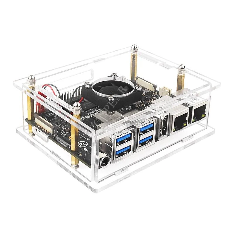 VisionFive 2 Development board acrylic case with radiator fan option