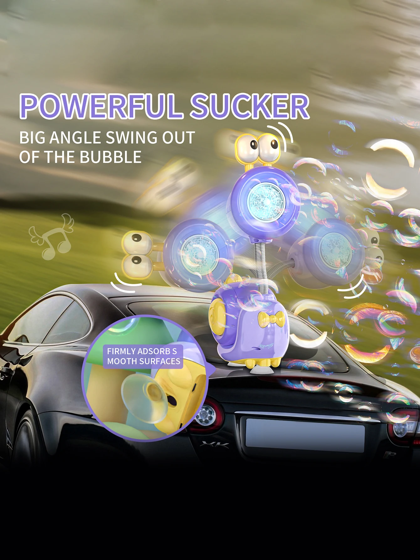 لعبة آلة فقاعات الحلزون، آلة فقاعات أوتوماتيكية مع ضوء، فقاعة قوس قزح عالية الإخراج، آلة فقاعات احترافية محمولة #4