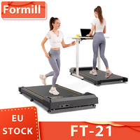 Formill FT-21 Walking Pad Treadmill, 1-6km/h Speed, 2.5 HP Motor, LCD Display, 7 Layer Running Belt, for Home & Office