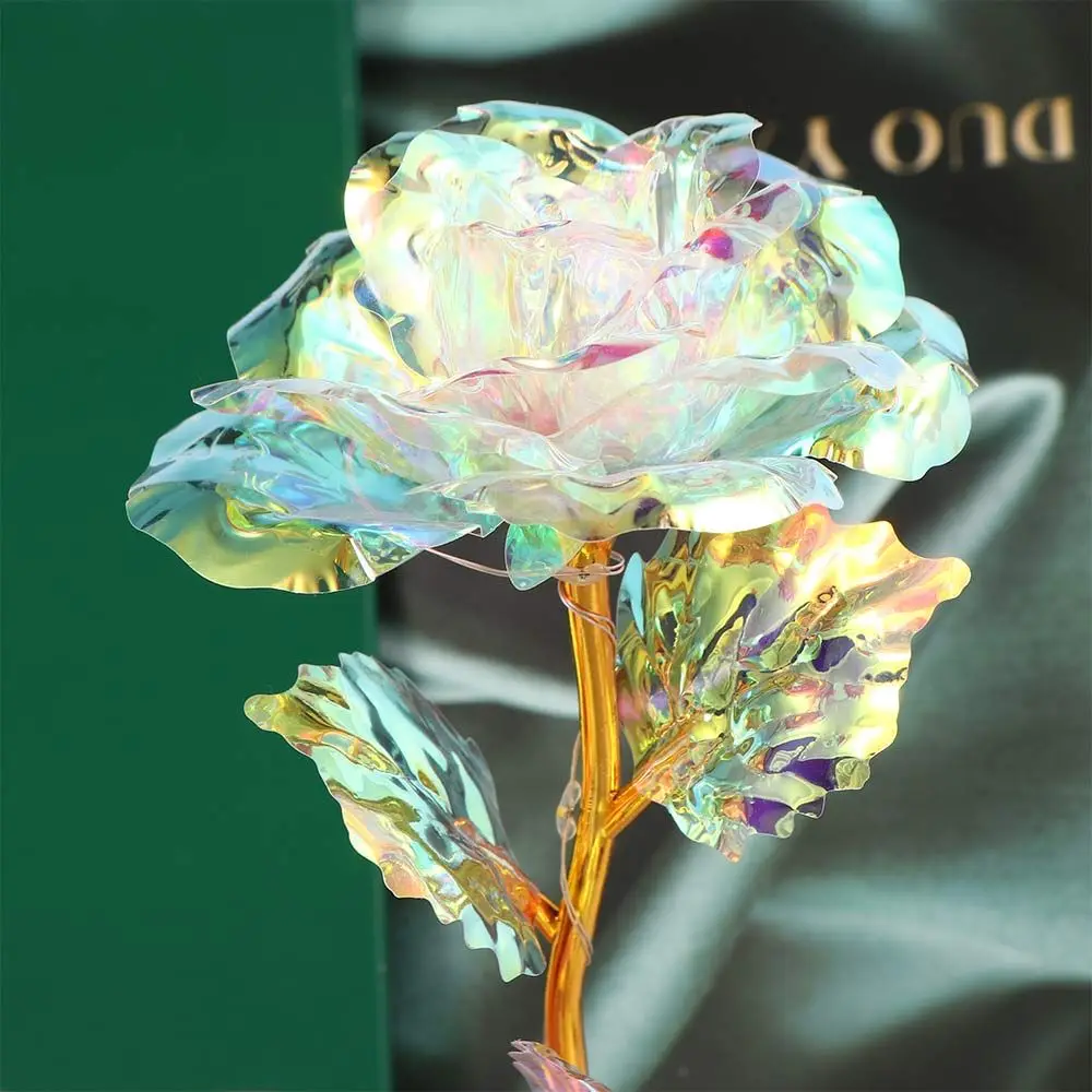 

Creative Gold Foil Plated Forever Love Valentine's Day Artifical Flower Artifical Rose Simulation Rose Gift