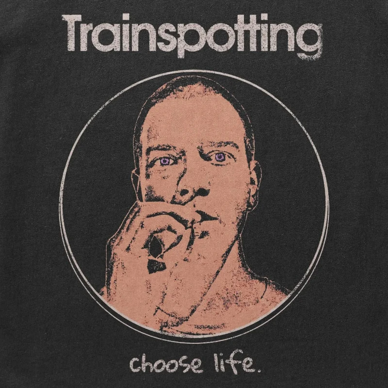 Trainspotting Movie Tee Choose Life Quote T-shirt 90s British Cult Cinema Short Sleeve Men's T-shirts for Summer Unisex