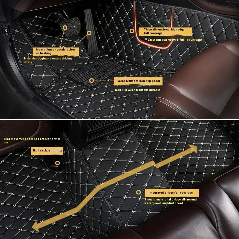 Custom Full Coverage Leather Car Floor Mats For Chirey Chery Omoda 5 C5 Fownix FX 2022 2023 2024 Accessories Carpet