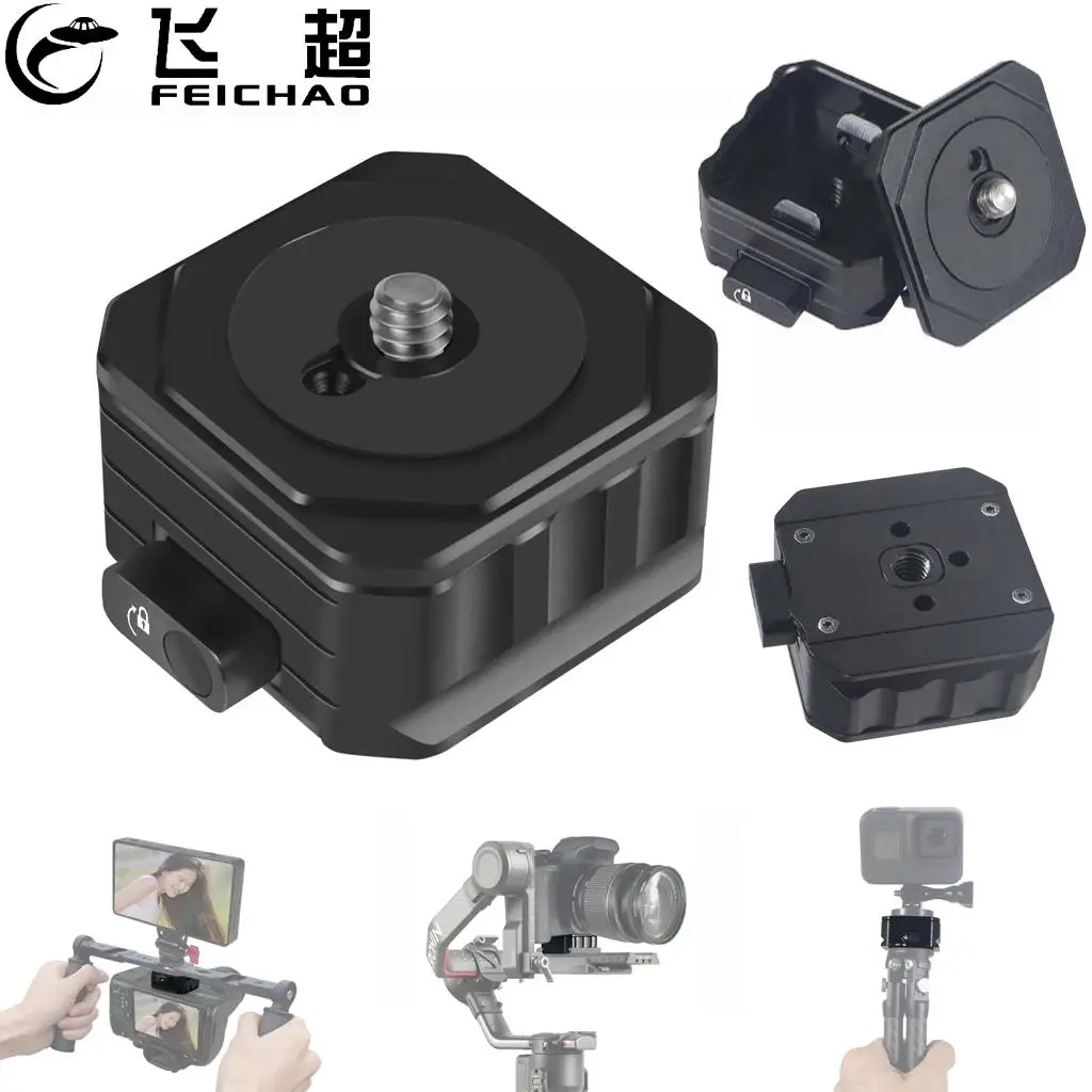 Quick Releae แผ่น Mount 1/4 ''สําหรับ 38mm Arca-type ขาตั้งกล้อง Monopod ฐาน Gimbal Mount Quick Switch System สําหรับกล้อง GoPro Action