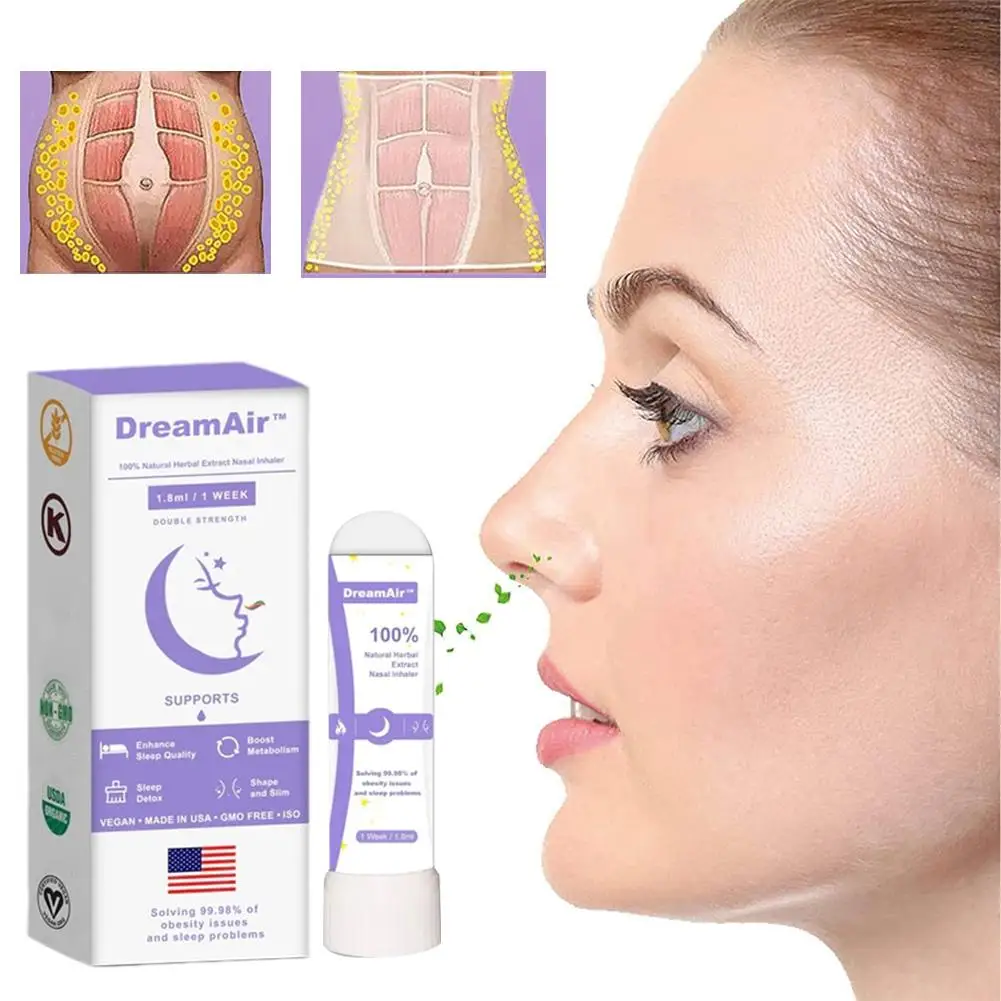 Inalador Nasal Dreamair Sleep para Body Shaping, Detox Natural, Perda de Peso e Body Shaping, Eliminação de Edema, H3J6, 1Pc