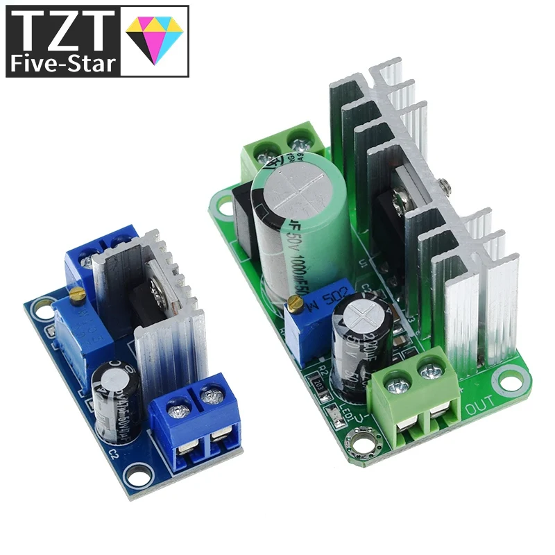 LM317T DC-DC Adjustable Converter Buck Step Down Circuit Board Module Linear Regulator Power Supply with rectifier filter