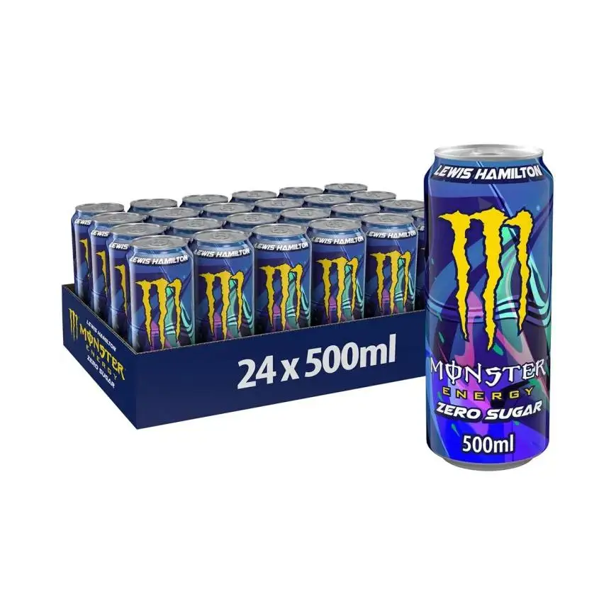 Monster Energy Nacional LEWIS HAMILTON Sabor Melocotón y Nectarina 500ml bebida energeticas caja 24 unidades Sabor Garantizado