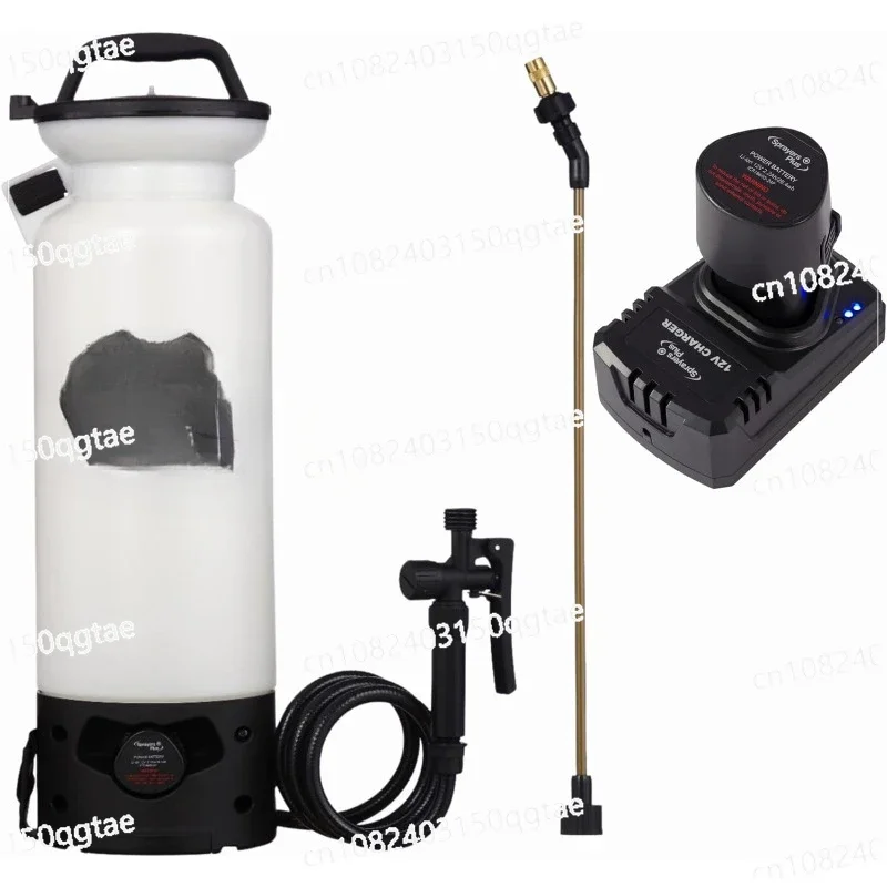 Sprayers Plus YT25E Battery Sprayer - 12V Lithium-ion with Viton Seals & O-Ring, Brass Wand & Nozzle & Shoulder Strap, 2 Gallon