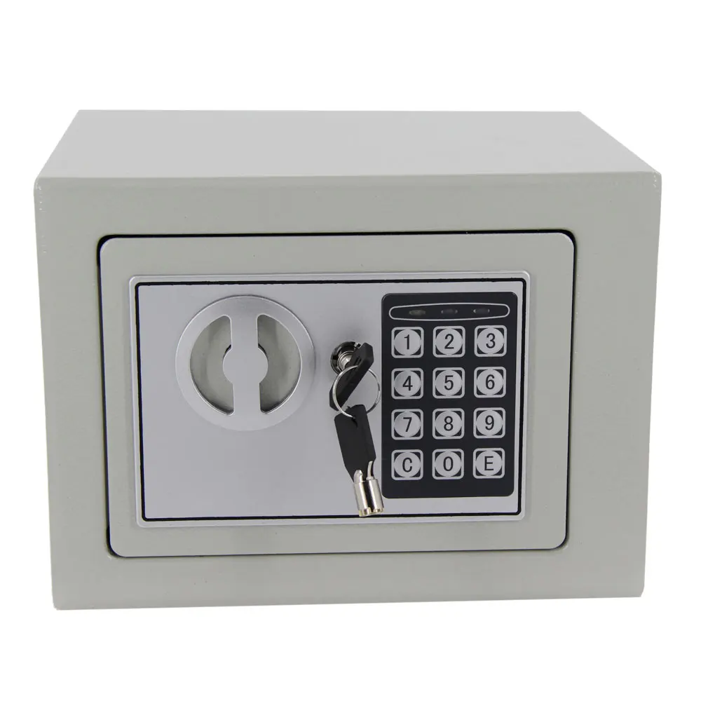 170*230*170mm Digital Keypad Safe Light Gray