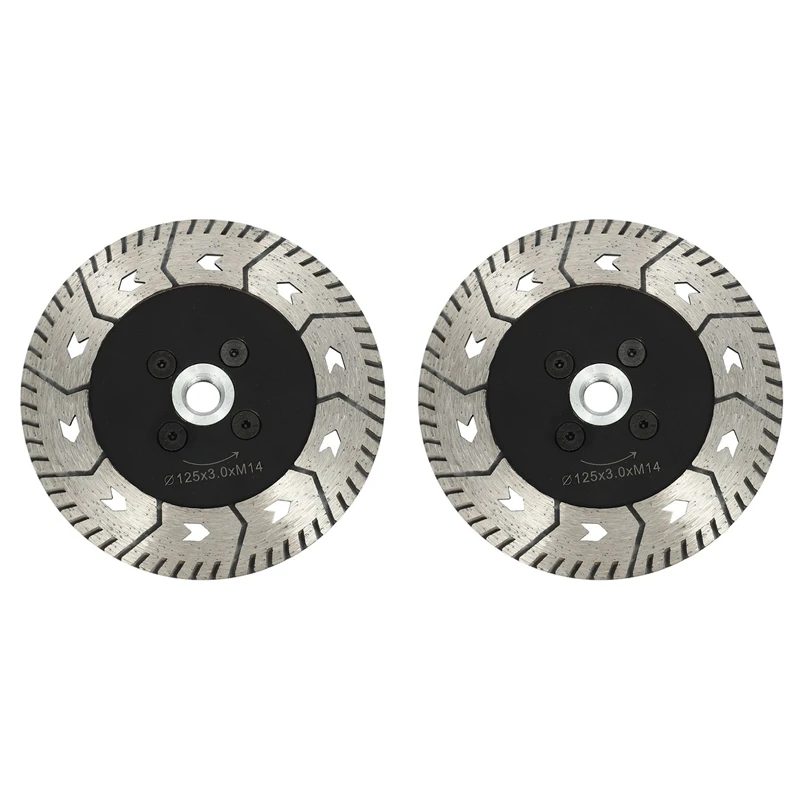 

2Pcs 125 X 2.8Mm M14 Double-Sided Diamond Saw Blade Grinding Slice Sharp Type With Flange