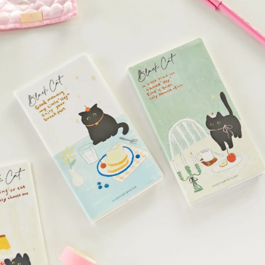 Mini Pocket Ruled Notebook, Waterproof Clear Cover Portable Small Notepad For Daily Journaling Note Taking, Cute Ins Cartoon