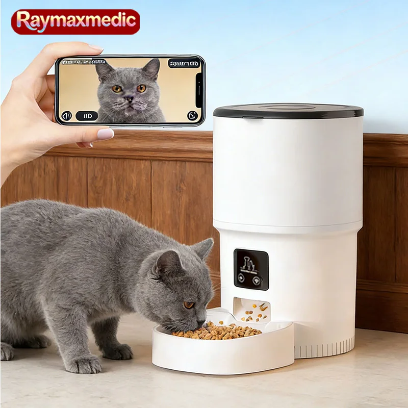 

Автоматическая кормушка для кошек и собак Raymax 4L с Wi-Fi, кнопочным управлением, интеллектуальная система подачи корма (без адаптера 5V 1A)