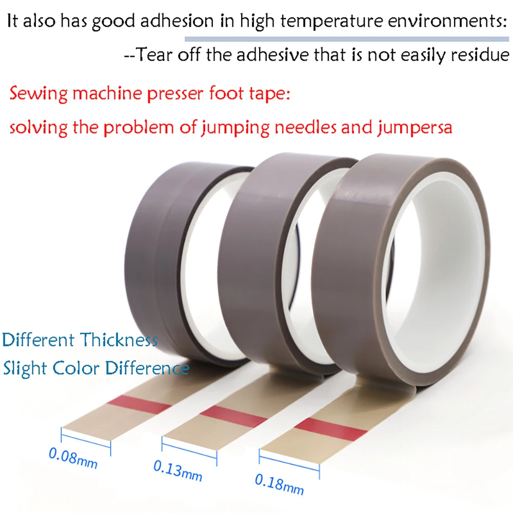 10M High Temperature Resistance Tape 300℃ PTFE Film Tape Heat Insulation Single Side Adhesive Sealing Machine Waterproof Tapes 4