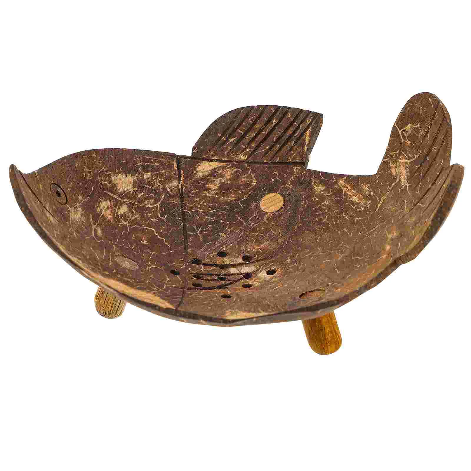 Coconut Shell Soap Dish Decorative Shower Bar Holder Southeast Asia Fine Workmanship Tray Pretty Practical