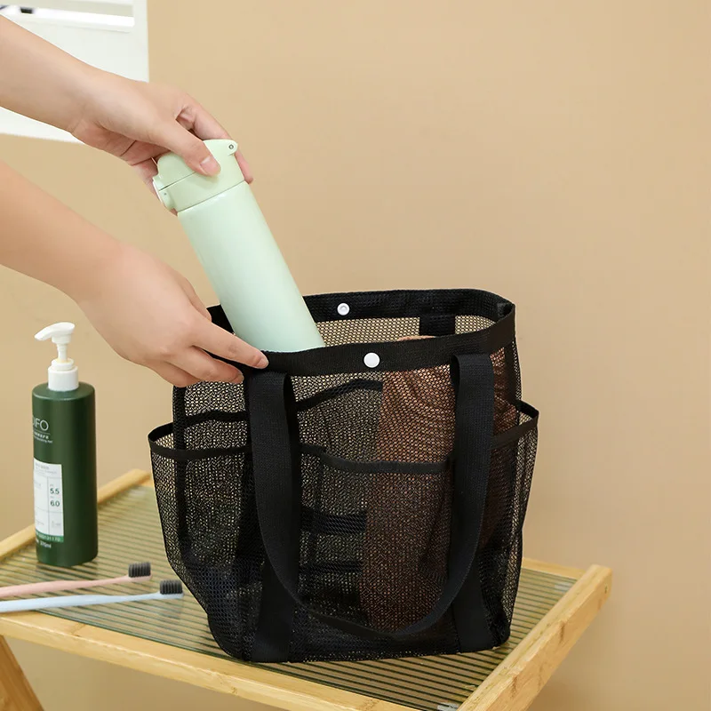 Large Beach Bag Summer Travel Mesh Storage Bag Bag Beach Mesh Storage Bag Swimming Foldable Portable Wash bag