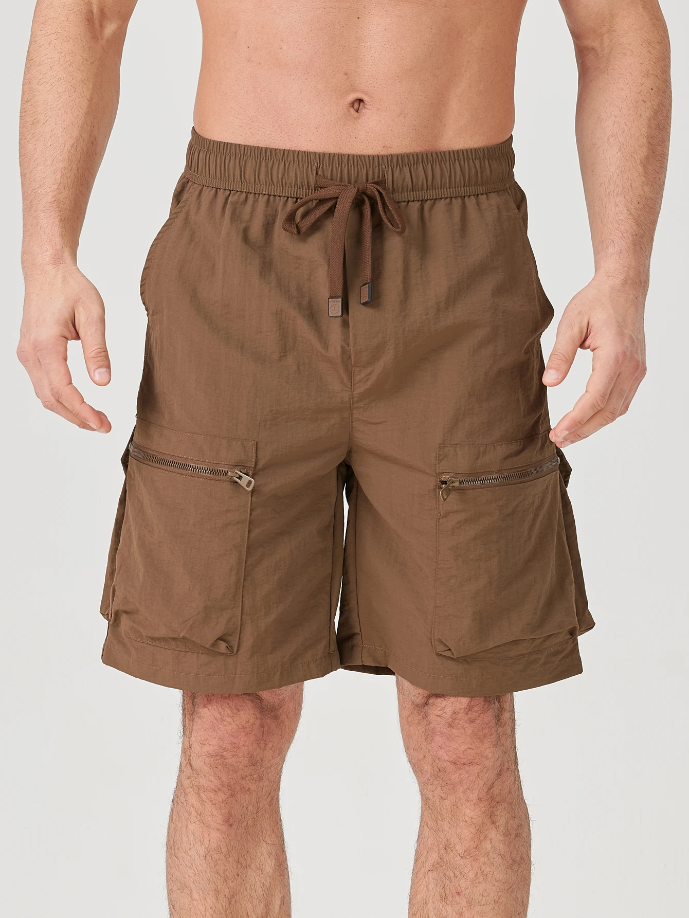 For 2025 Summer High Quality 100% Nylon Breathe Men Casual Elastic Waist Men Quick Dry Fitness Jogging Beach Fahion Shorts