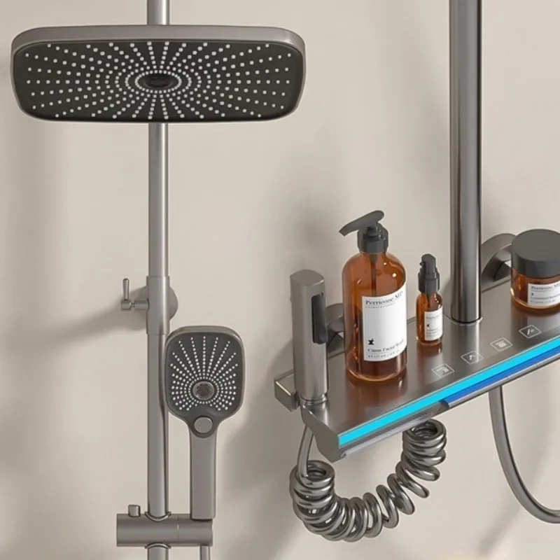 Bathroom Split Shower System Touch Screen Pressurized Adjustable Handheld Shower Trim System Household Bathroom Accessories