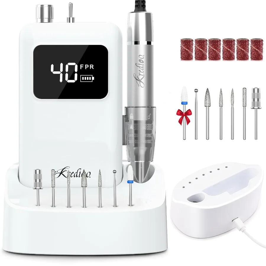 

Professional Nail Drill Brushless 40000RPM Rechargeable 2-in-1 Portable Electric Nail File Ultra Silent Salon Must Haves Christ