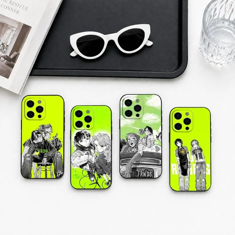 Мягкий силиконовый чехол Green Yuri Guy KiniOto Manga-a для iPhone 17 16 15 14 13 12 11 X XR Plus Pro Max Plus