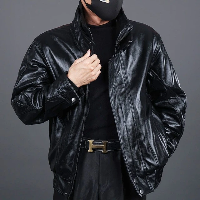 Men Classic Leather Motorcycle Jacket Vintage Leather Bomber Jackets Men Winter Aliexpress