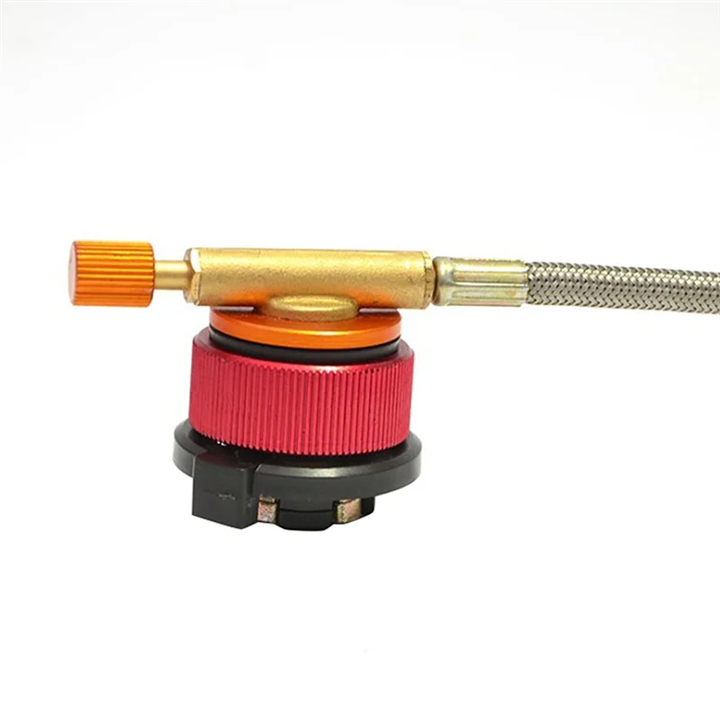 Adaptador de Gas para acampada, convertidor de conexión de estufa para recipiente de butano a tornillo, AD-2 uds.