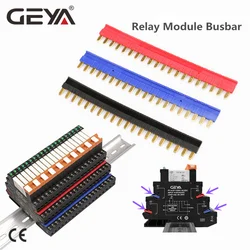 GEYA  Busbar Jumper Fast Wiring Plate Black Red Blue 41F Slim Relay Module Shorting Bar Connector