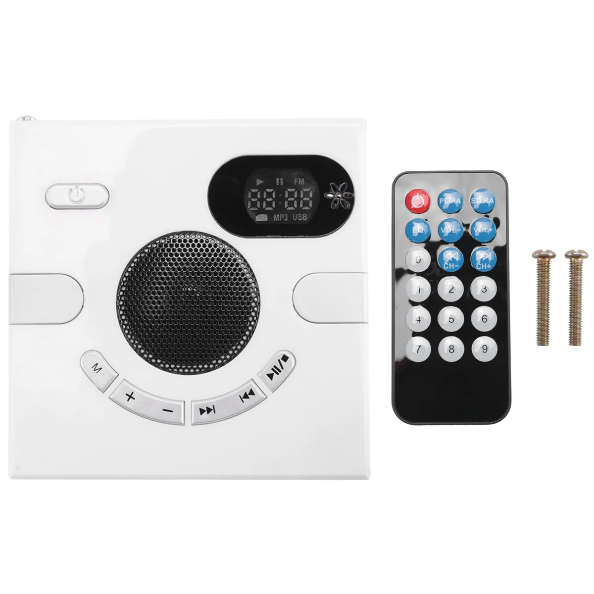 On sale Wall Speaker Fm Radio with Time Display Headphone Jack Support Aux Audio Tf Card Usb Disk Mp3 Player Usb Charge