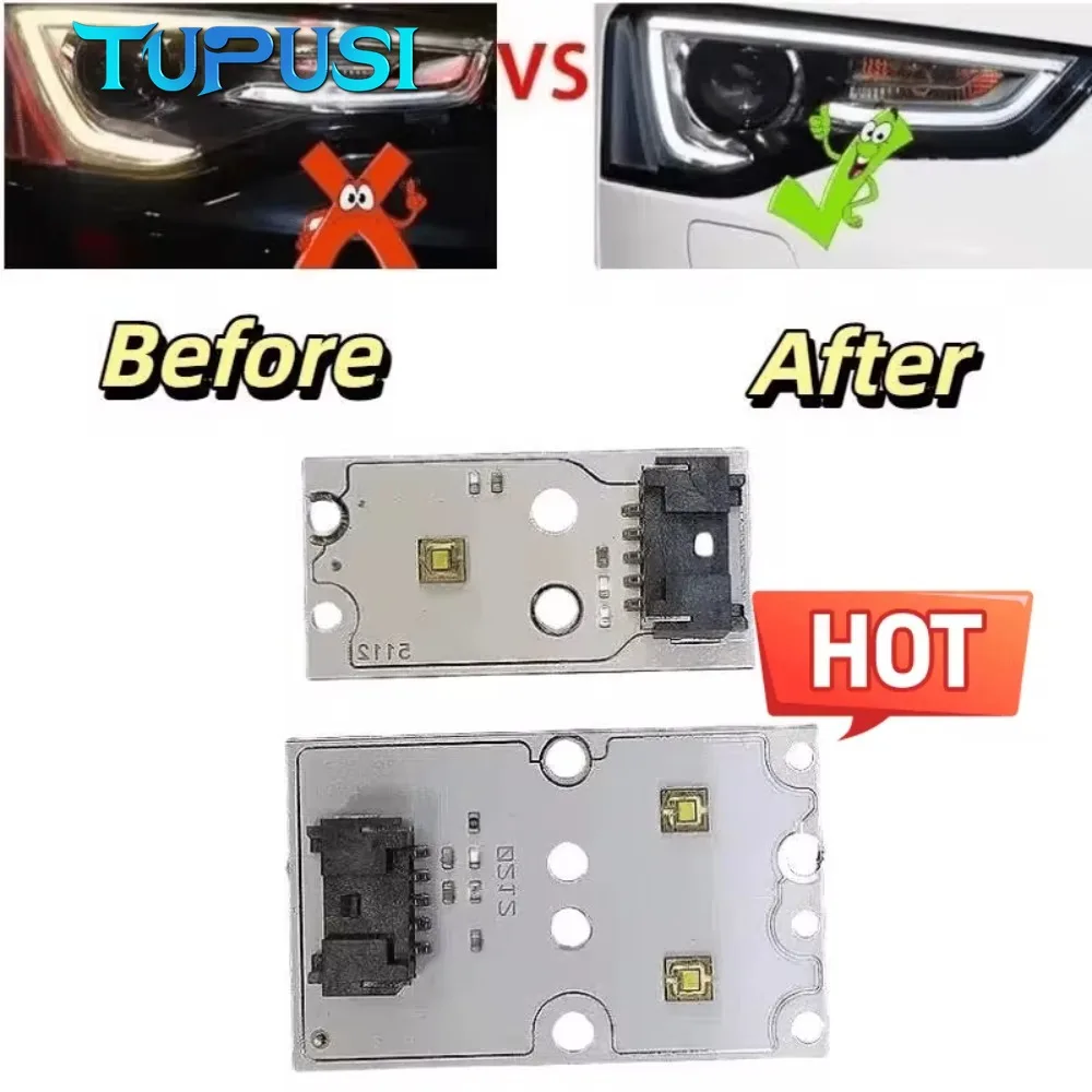 White Drl for Audi A5 B8 DRL LED White Daytime Running Lights LED Board Light Source DRL Module PCB Board 2012 2013 2014 2015