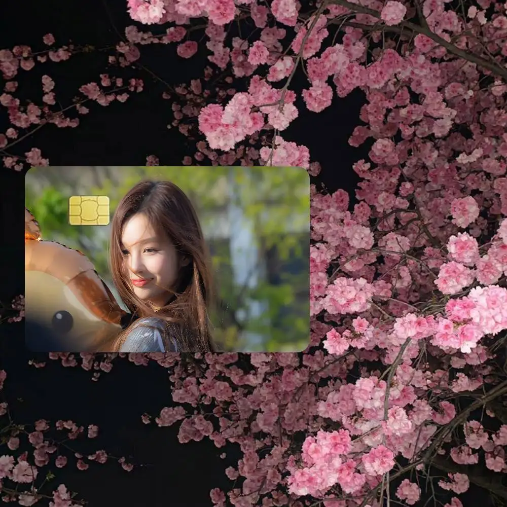 ملصقات جلدية لبطاقة الائتمان KPOP Singer SULLYOON لبطاقة نقل البنك VISA ملصق مضاد للمياه هدية