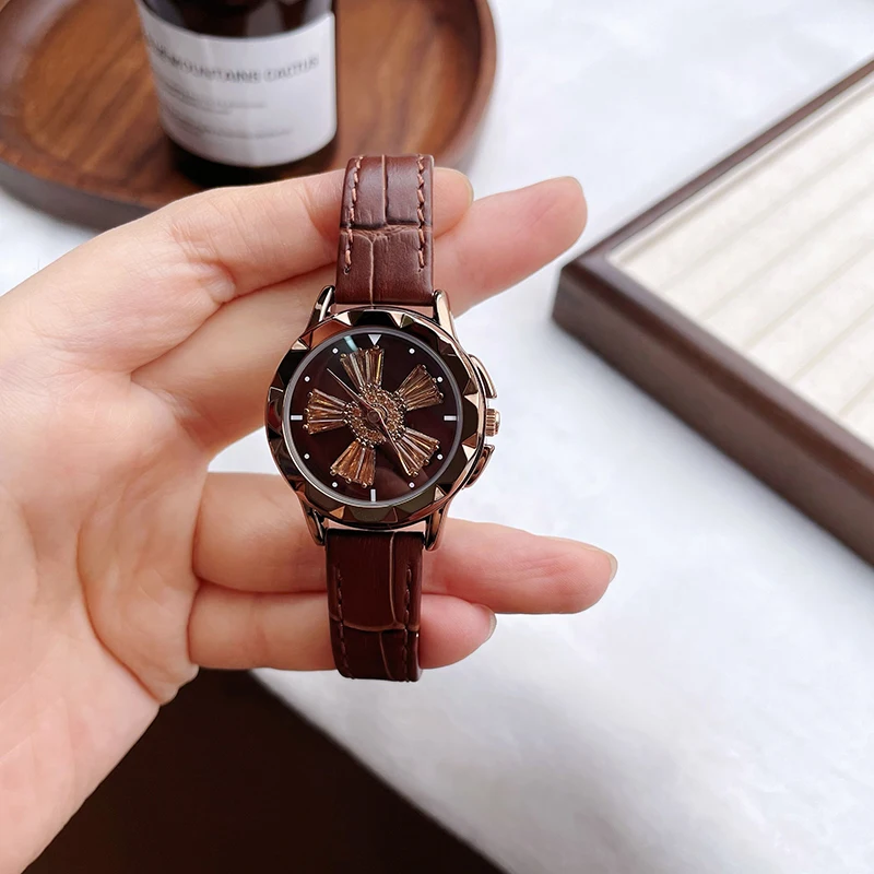 

New vintage-style high-end women's watch, a genuine women's watch gift, a high-end luxury women's wristwatch for women.