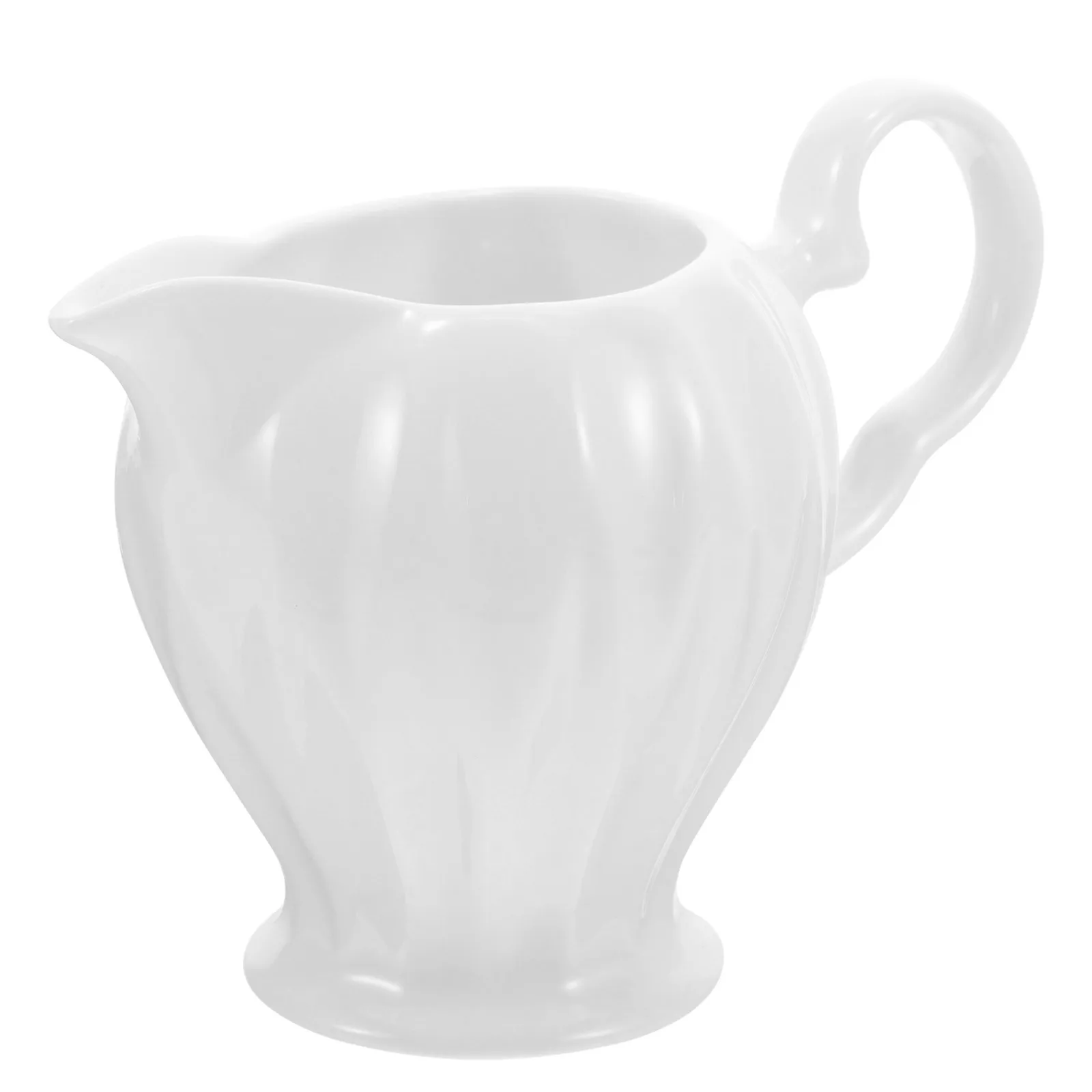 

Small White Ceramic Creamer Jug Sturdy Milk Pitcher for Coffee Bar Maple Syrup Sauce Serving Milk Pitcher Flavored Creamer