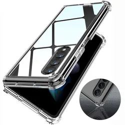 Crystal Soft TPU Bumper Shockproof Hard Clear Case for Samsung Galaxy Z Fold 2 3 4 5 Z Flod 6 with Enhanced Corner Protection