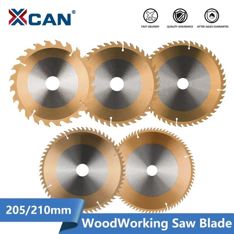 XCAN – lame de scie circulaire pour couper le bois, outil électrique à pointe en carbure, 205mm, 210mm, TCT