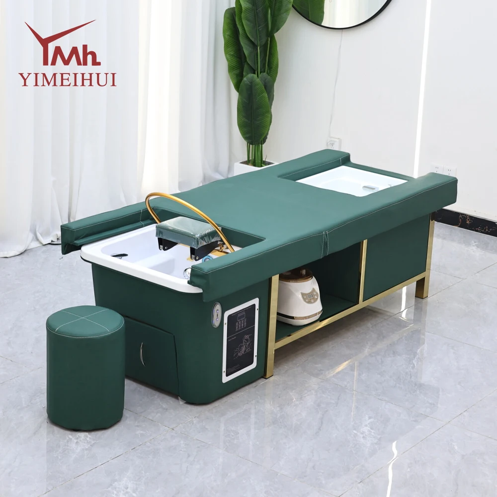 

Hair Washing Station 2-in-1 Thai Shampoo Bed Multifunctional PU Leather Furniture for Bath Spa Bathrooms