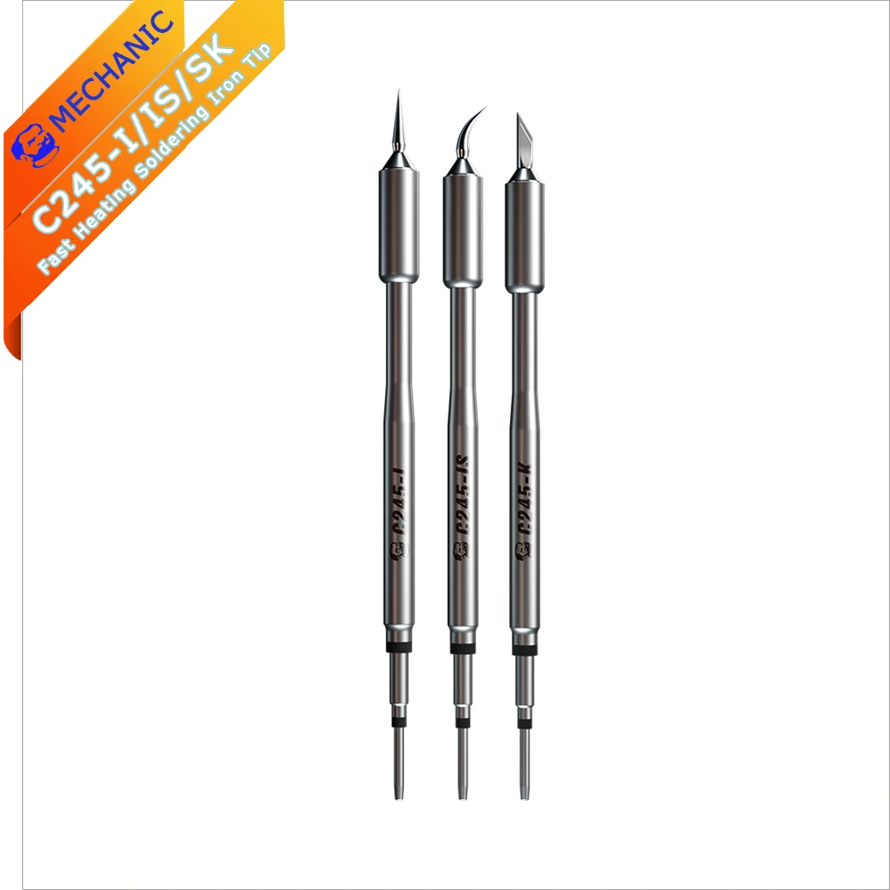 

MECHANIC C245 I IS SK Tips Fast Heating Soldering Iron Tip Efficient Heat Compatible for T245 Soldering Station Heating Core
