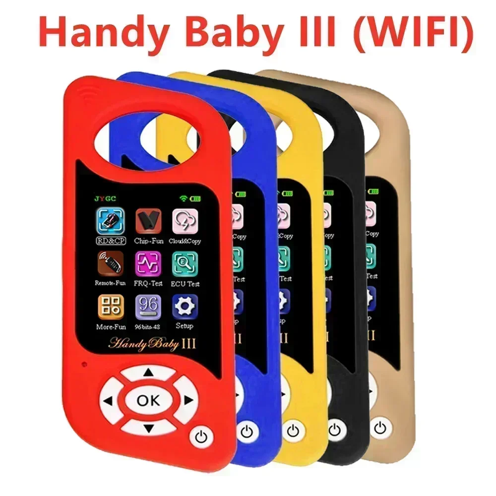 2024 JMD Handy Baby III Auto Key Programmer Tool Free 96 Bit 48 Function Wifi Version For 4D/46/48/G/King Chip Red Chips