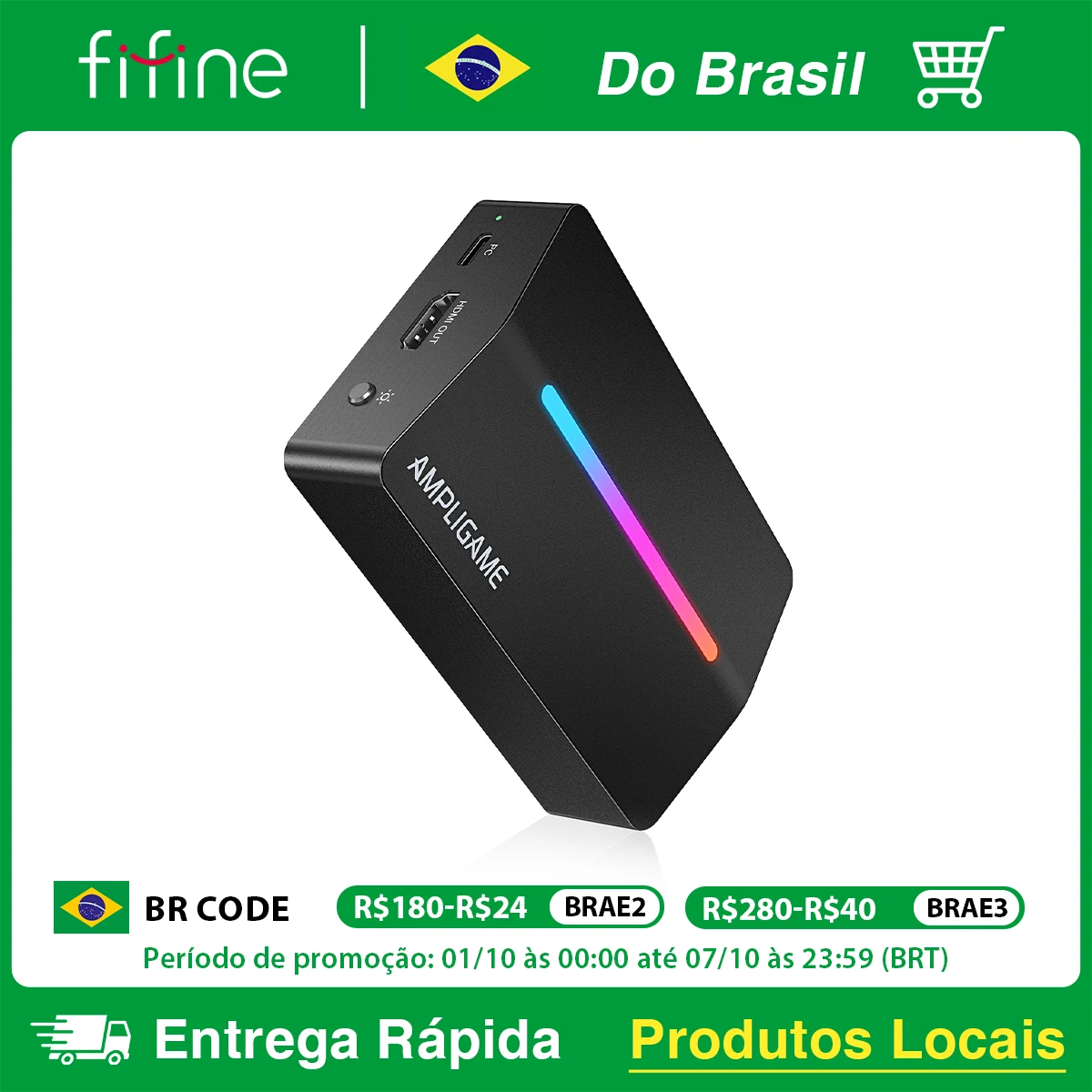 Placa de captura de vídeo Fifine 4K HDMI para transmissão ao vivo e jogos, compatível com PS4/PS5/Windows/Mac OS/Switch/Xbox - V3 Placa de captura de vídeo Fifine 4K HDMI para transmissão ao vivo e jogos, compatível com PS4/PS5/Windows/Mac OS/Switch/Xbox - V3