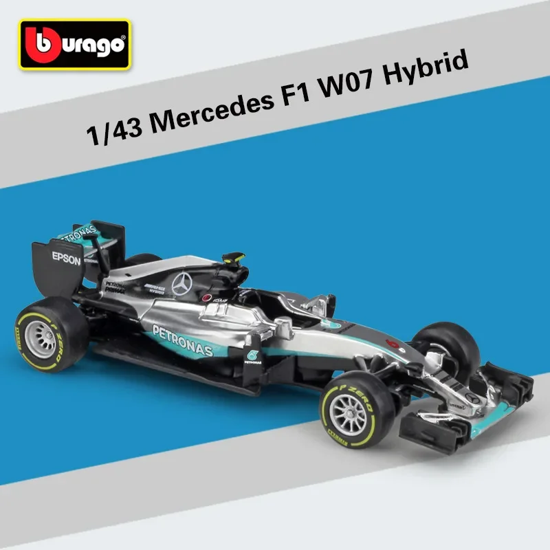 Bburago 1:43 Mercedes-benz 2016 F1 Race W07 #6 #44 Car Simulation Alloy Car Model Rosberg Hamilton