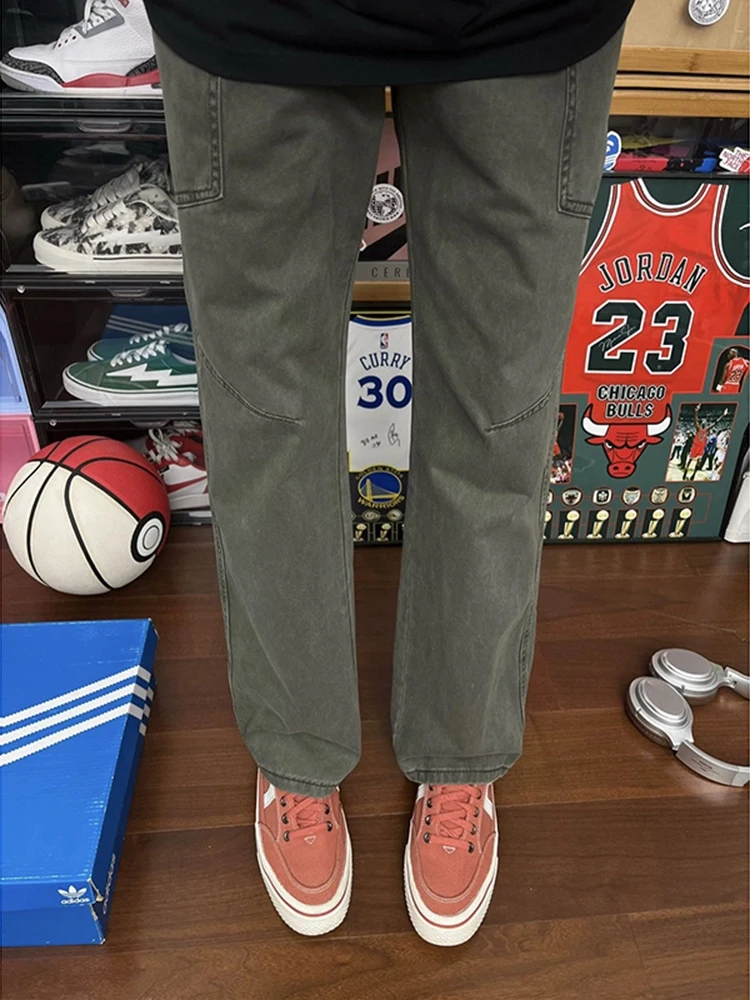 

Мужские осенние джинсы-клеш Military Vibe Lift Crotch Micro Flare Cleanfit High Street Knife Pants в американском стиле милитари