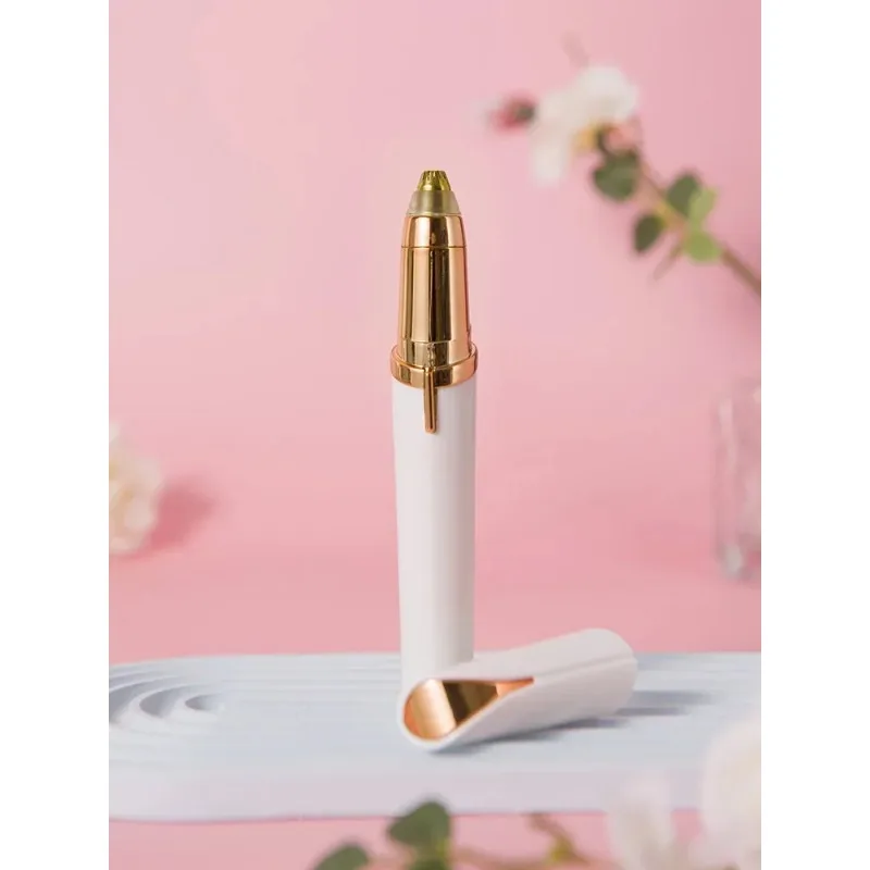 ماكينة تشذيب الحواجب للنساء، مزيل شعر الحواجب بالبطارية، ماكينة حلاقة كهربائية غير مؤلمة، ماكينة إزالة شعر الحاجب والوجه #4