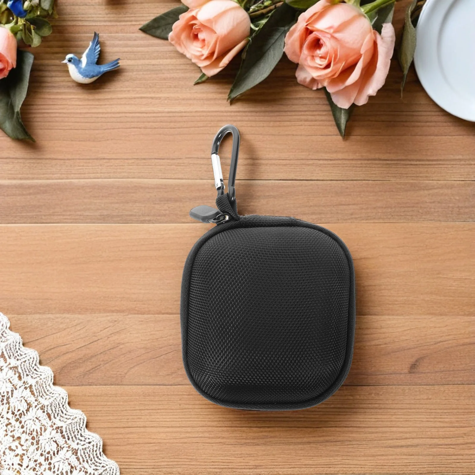 컴팩트 여행용 면도기 홀더 블랙 쉐이버 휴대용 케이스 남성용 방수 수동 면도기 보관 가방 칸막이 포함 면도기 보관