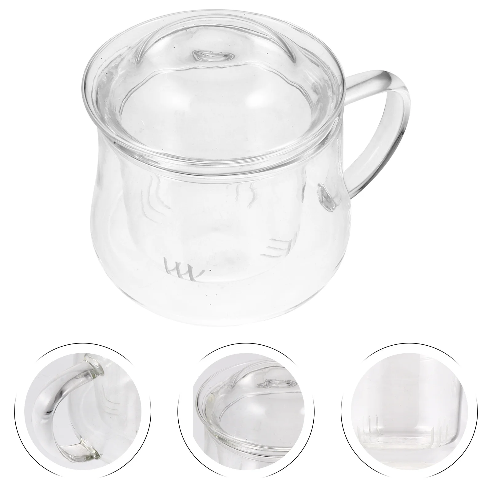 

2Pcs High Quality Heat Resistant Glass Tea Infusers with Lid Perfect Gift for Tea Lovers Home Use Cup Water Cup
