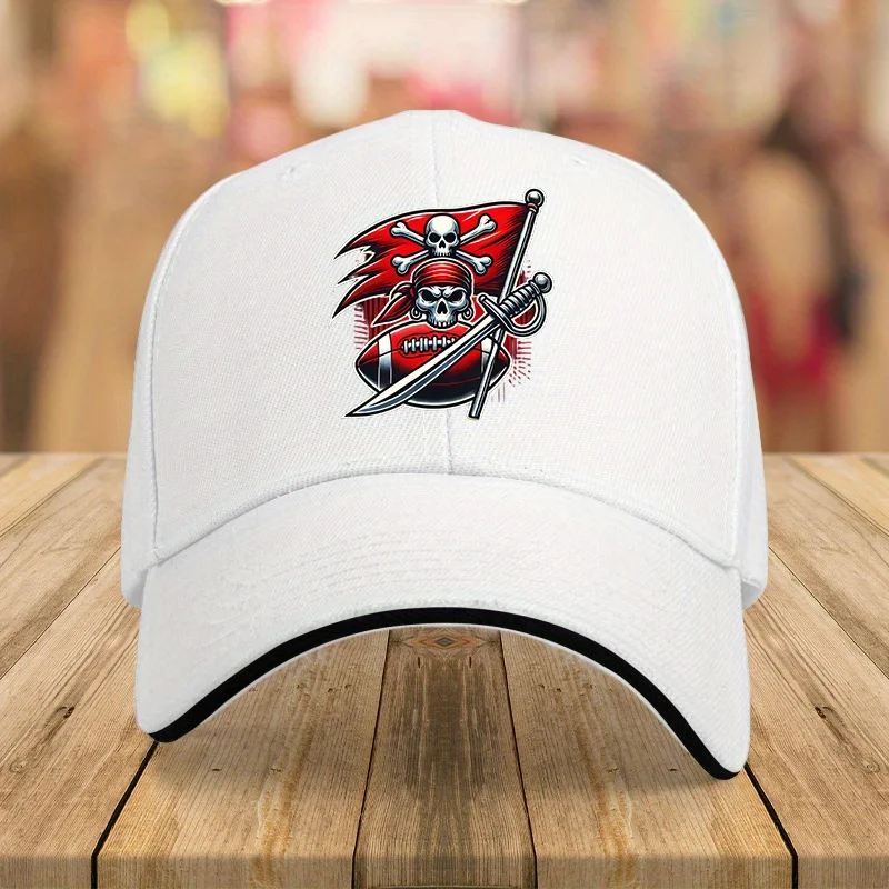 Woven fabric.Tampa Bay Pirates Baseball Cap - Lightweight Breathable Unisex Sport Hat with Skull & Swords Graphic, Geometric