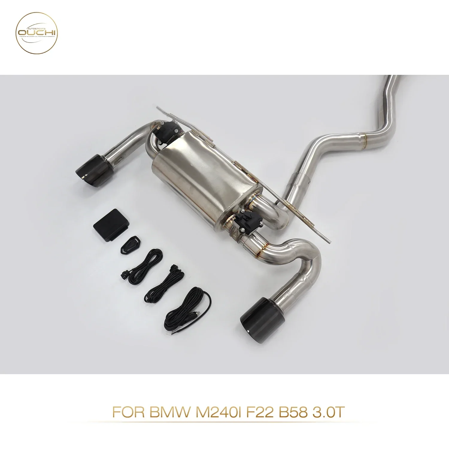 Ouchi Stainless Steel Exhaust Catback for M240i Sport Sedan F22 2017+ 3.0T B58 With Muffler Valves Exhaust Pipes System view 4