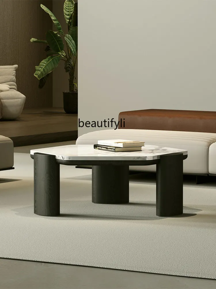 Pure Natural Luxury Stone Endtable Marble Tea Table Diamond Living Room Home Nordic Coffee Table